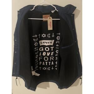LEVI'S X PATTA DENIM OVERSHIRT JACKET LINED SNAP BUTTON SIZE MEDIUM NEW WITH TAG